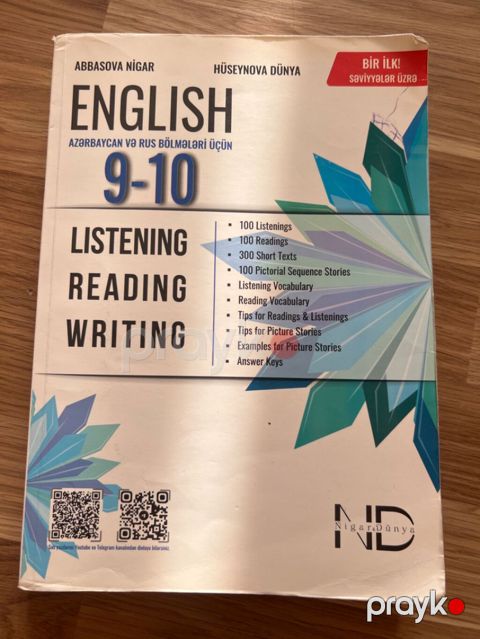 Məhsul: “Englısh 9–10 – Listening, Reading, Writing” hazırlıq vəsaiti — Bakı