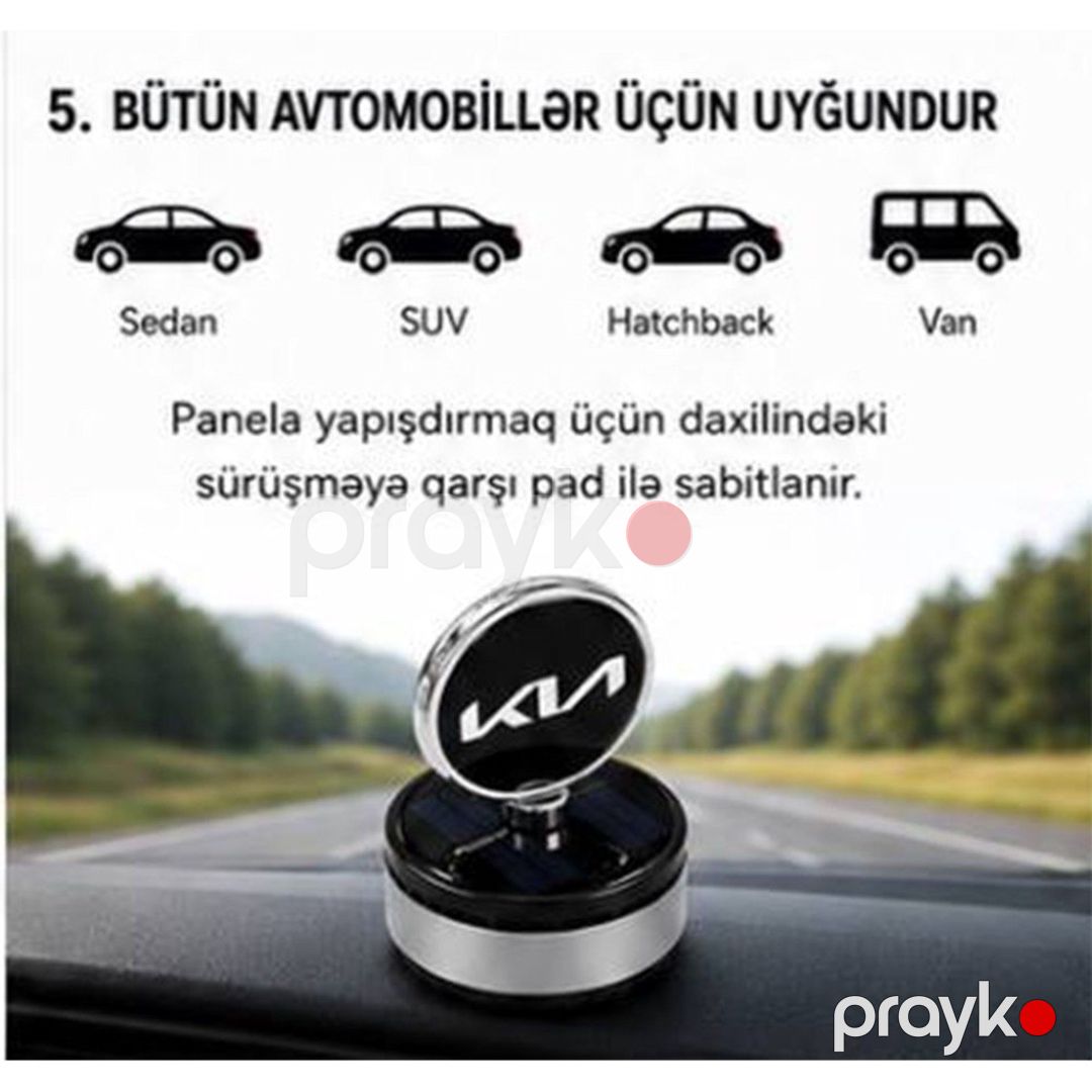 Günəş enerjisi ilə fırlanan Kia avtomobil ətirləndiricisi — Ehtiyat hissələri və aksesuarlar, Bakı (4)