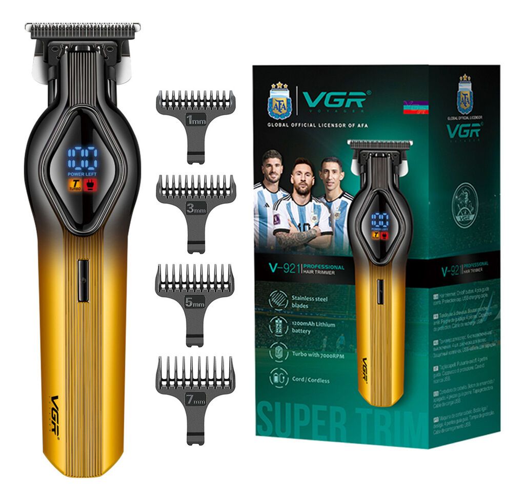 Trimmer VGR 921 - 2 sürətli - 6500-7500RPM / 1200MAH - 200 Dəqiqə — Saç kəsmə maşınları, Bakı (10)