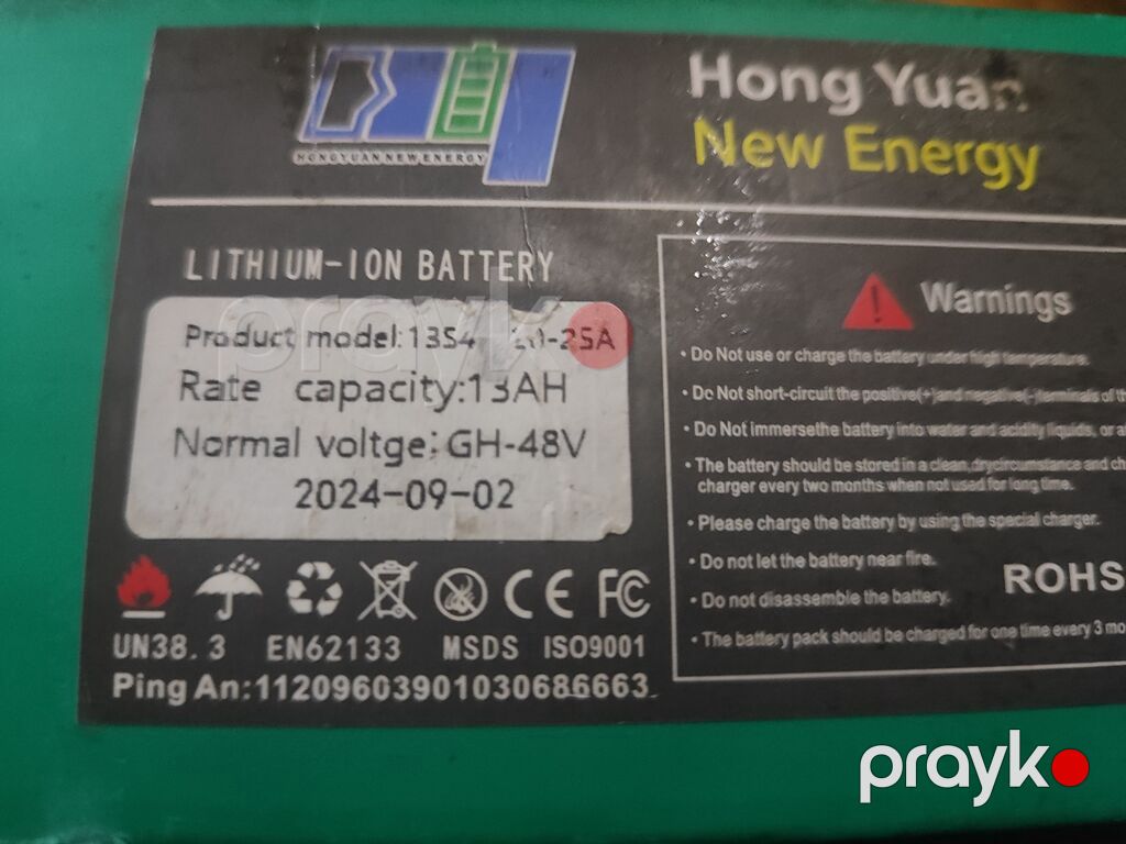 25km rahat verir elektrikli skuterdə Hong Yuan New Energy litium-ion — Akkumulyatorlar, Bakı (3)