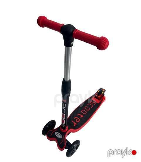 Samokat S501LA, 3-7 yaş, qara/qırmızı — Bakı
