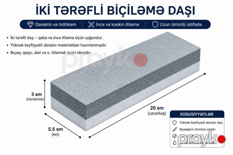 İtiləmə daşı, slisium karbid, ikitərəfli, boz — Bakı