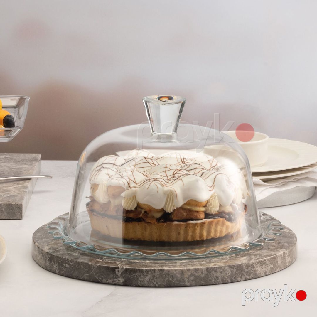 Tort qabı Pasabahce Patisserie 26.4x15.8 sm, şəffaf, şüşə, qapaq ilə — Mallar, Bakı (2)