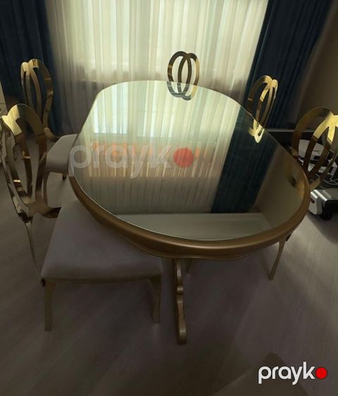 Qonaq otağı üçün, İşlənmiş, Oval masa, 6 stul — Bakı