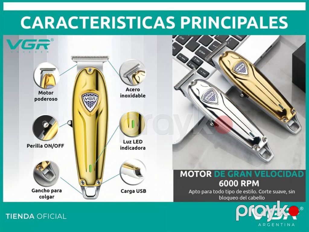 Profissional Trimmer VGR 188 - 6000RPM /1400mAh / 240 Dəqiqə — Saç kəsmə maşınları, Bakı (6)