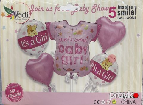 Şar dəsti Baby Girl, çəhrayı, 5 əd — Bakı