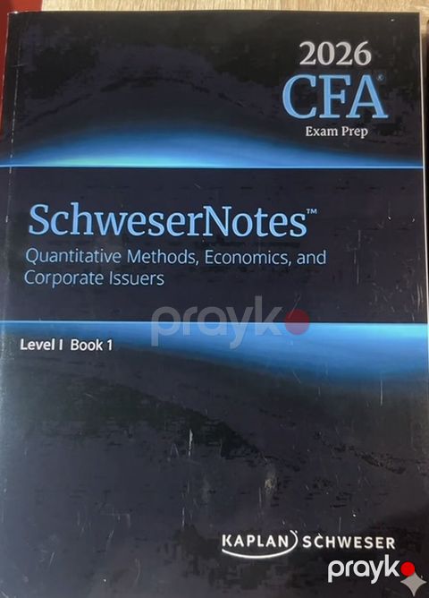 Məhsul: Kaplan Schweser – SchweserNotes, CFA Exam Prep 2026, Level I — Bakı