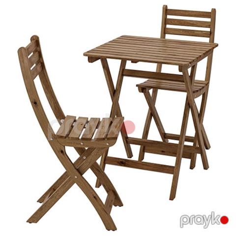 Bağ üçün mebel dəsti IKEA Askholmen, 2 nəfərlik, açıq qəhvəyi — Bakı