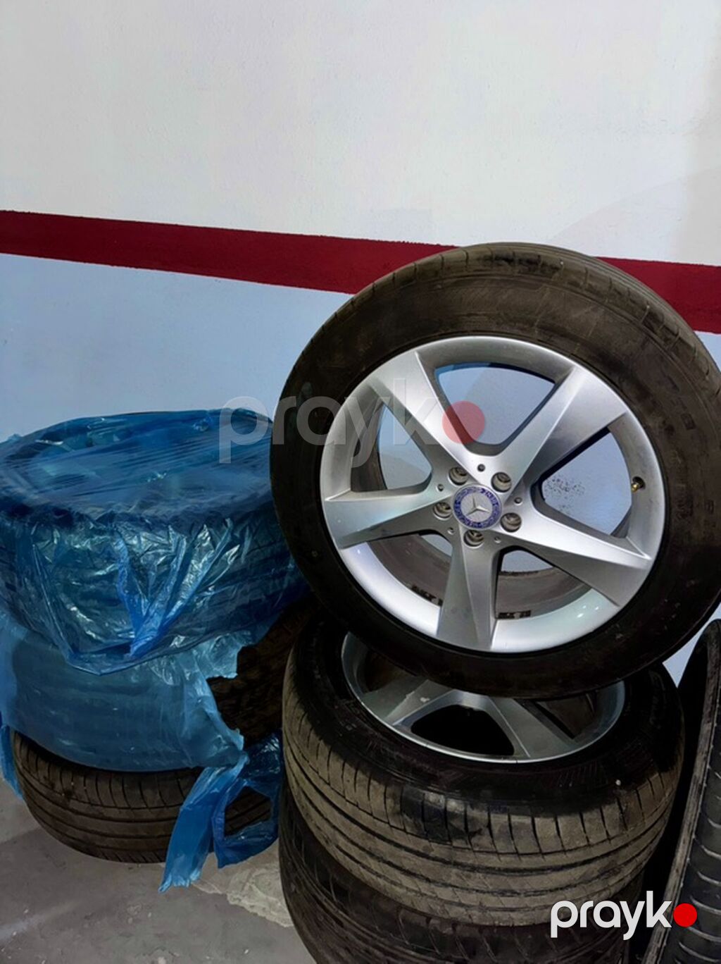 4 ədəd 19 luq Mercedes diskləri. Ml yeni kuzadan çıxıb. Təkərlər yeni — Diskləri, Bakı (2)
