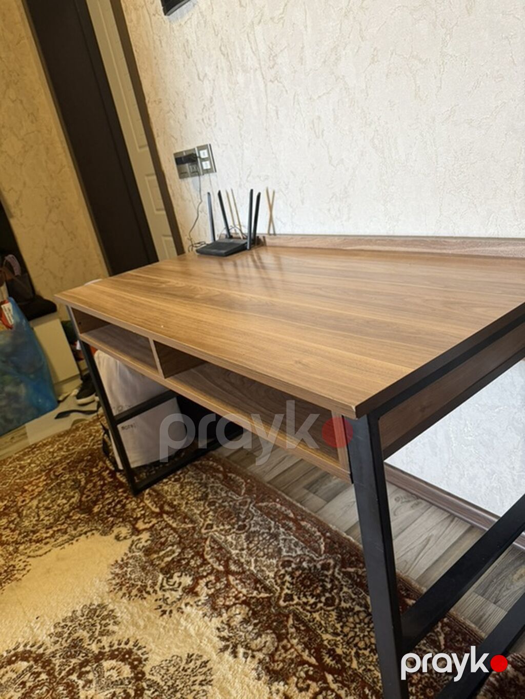 Düz masa, Stulsuz, Polkalı, Siyirməsiz, Metal — Kompüter masaları və kresloları, Masazır (3)