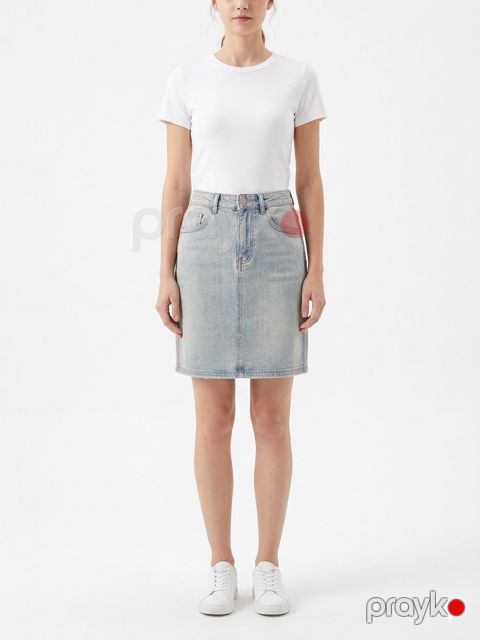 Cins ətək 3629, xaki, polyester, ölçü L — Bakı