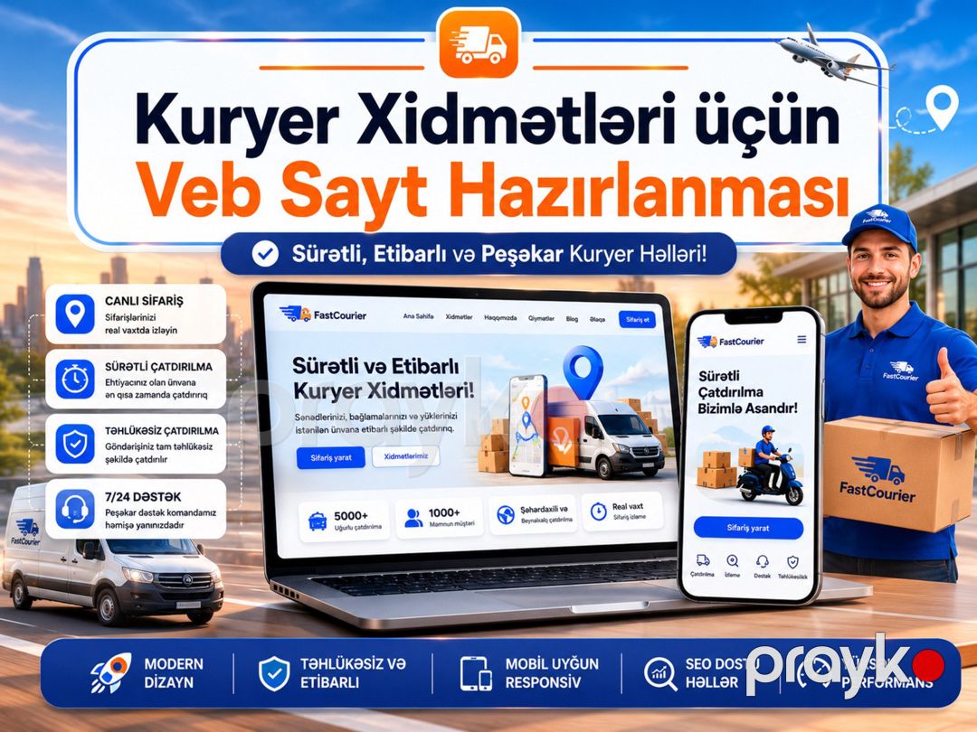 Kuryer xidmətləri üçün veb sayt hazırlanması — Reklama, IT, marketing, Bakı (2)