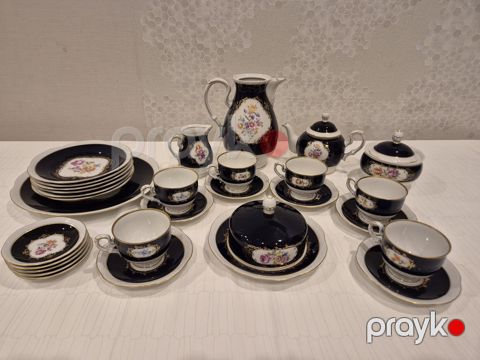 Çay-qəhvə servizi Vintage Volkstedt Pastorale Echt Kobalt — Bakı