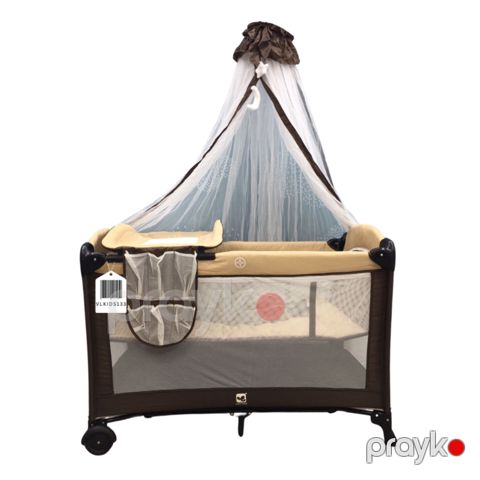 Manej-çarpayı Cool Baby VL-KIDS-133, bej, 120х60х75 sm — Bakı