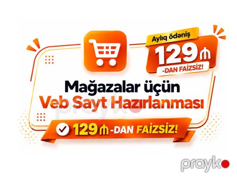 Mağazalar üçün onlayn satış saytlarının hazırlanması — Bakı