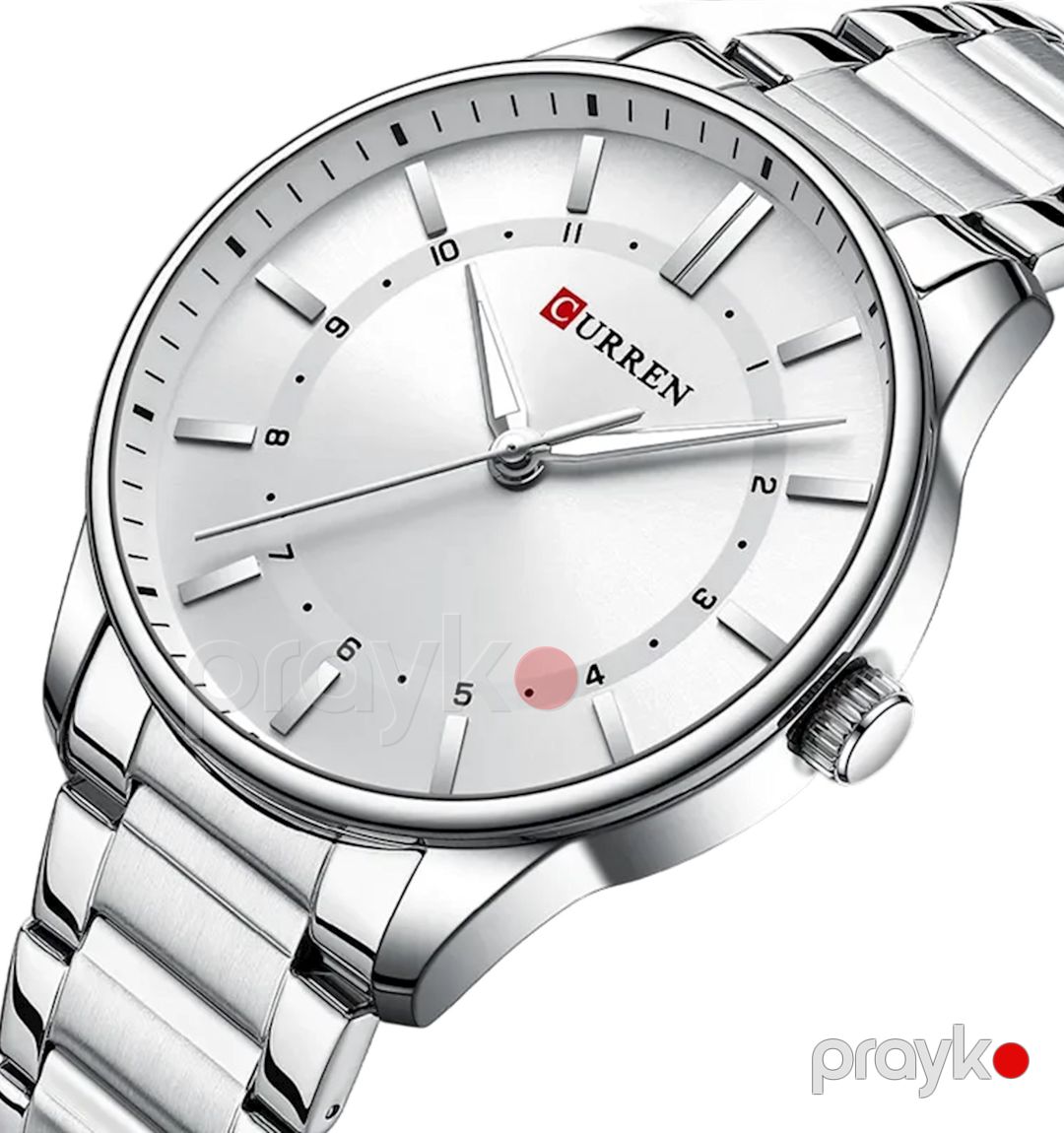 Kişi qol saatı Curren 8430 Silver/White — Mallar, Bakı (2)