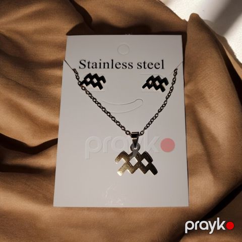 Boyunbağı və sırğa 88337245, paslanmayan polad — Bakı