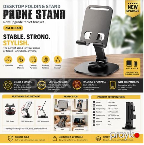 Masaüstü qatlanan telefon və planşet dayağı ZM-0114H — Bakı