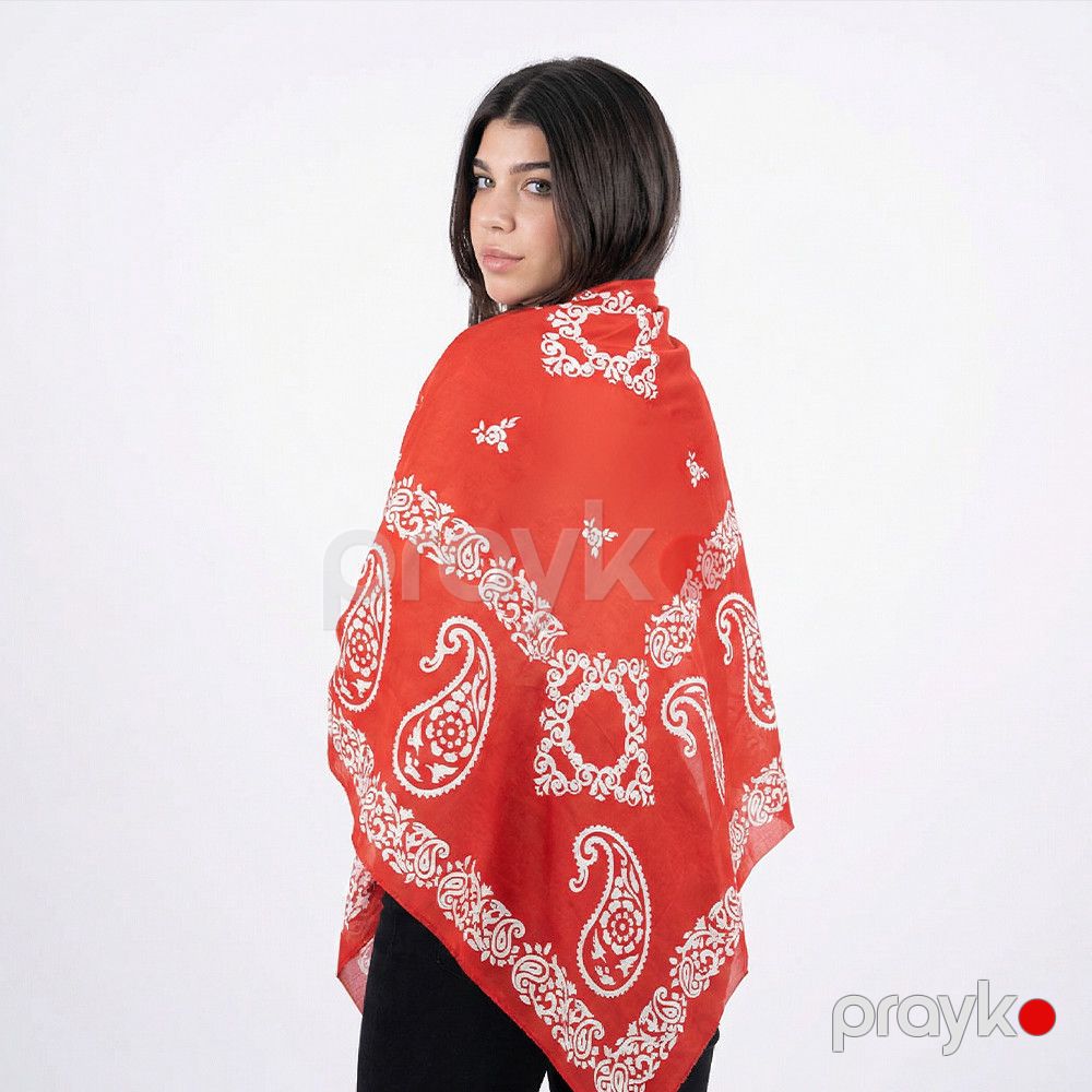 Kəlağayı Süsən S1160 qırmızı — Mallar, Bakı (2)