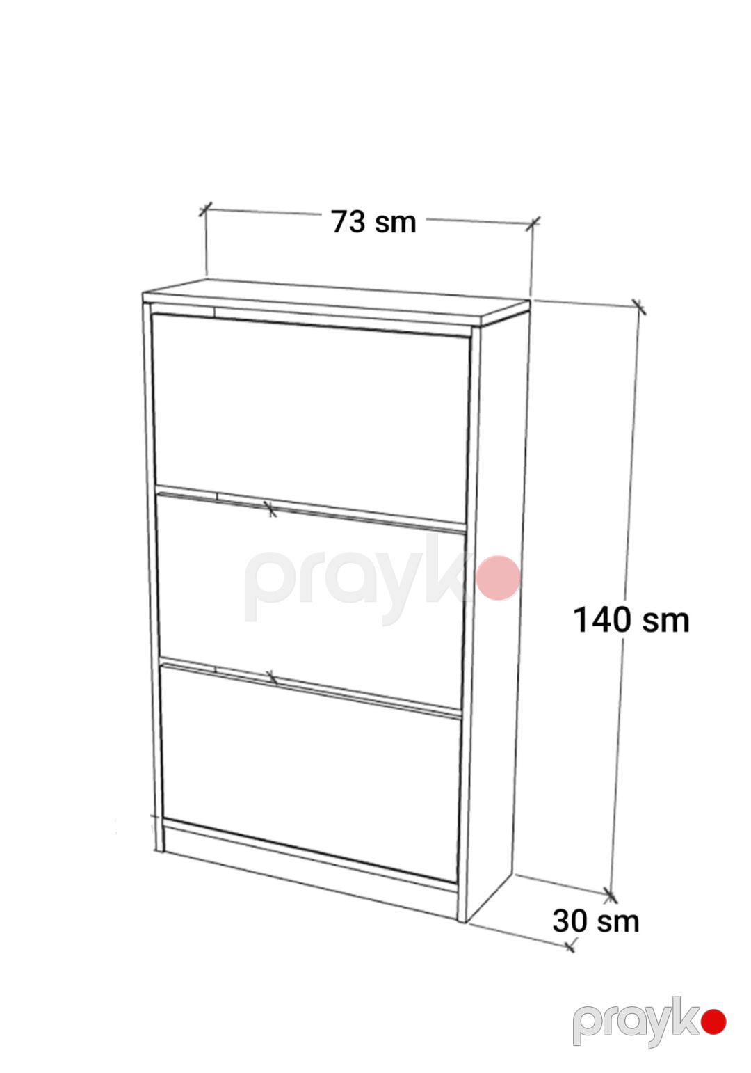 Ayaqqabı üçün dolab 13900648, Ldsp, 30x140x73 sm — Mallar, Bakı (3)