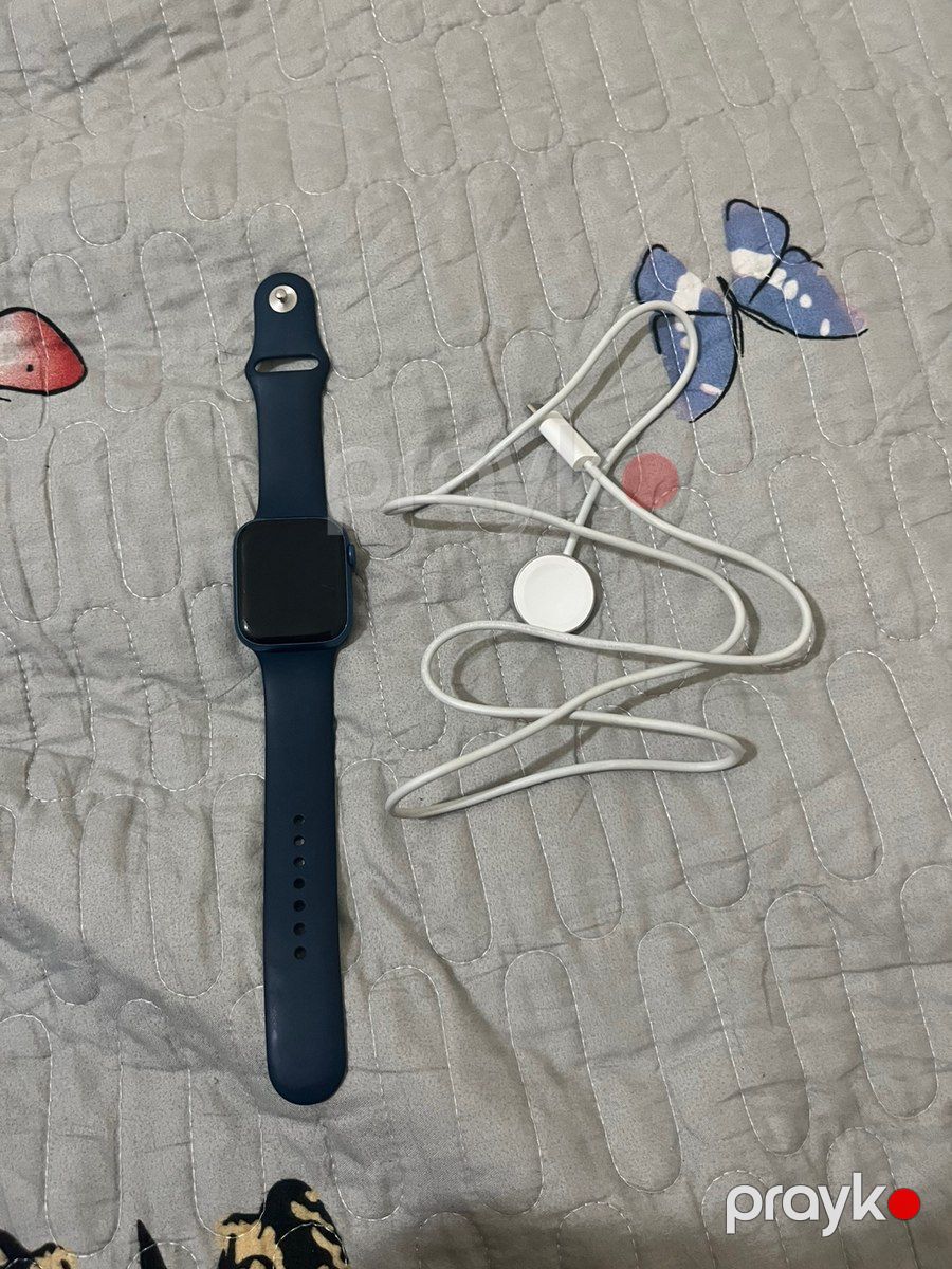 Apple Watch Series 7 Aluminum Blue 45mm — Ağıllı saatlar və biləkliklər, Bakı (5)