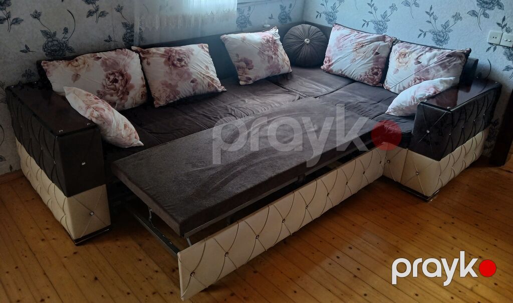 Künc divan, Qonaq otağı üçün, Bazalı, Açılan — Divanlər, Digah (3)