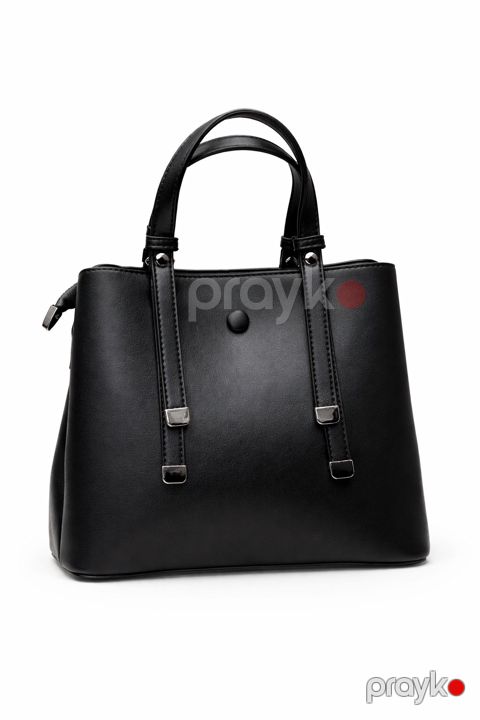 Qadın çiyin çantası, eko dəri, qara, 23x25 sm — Bakı