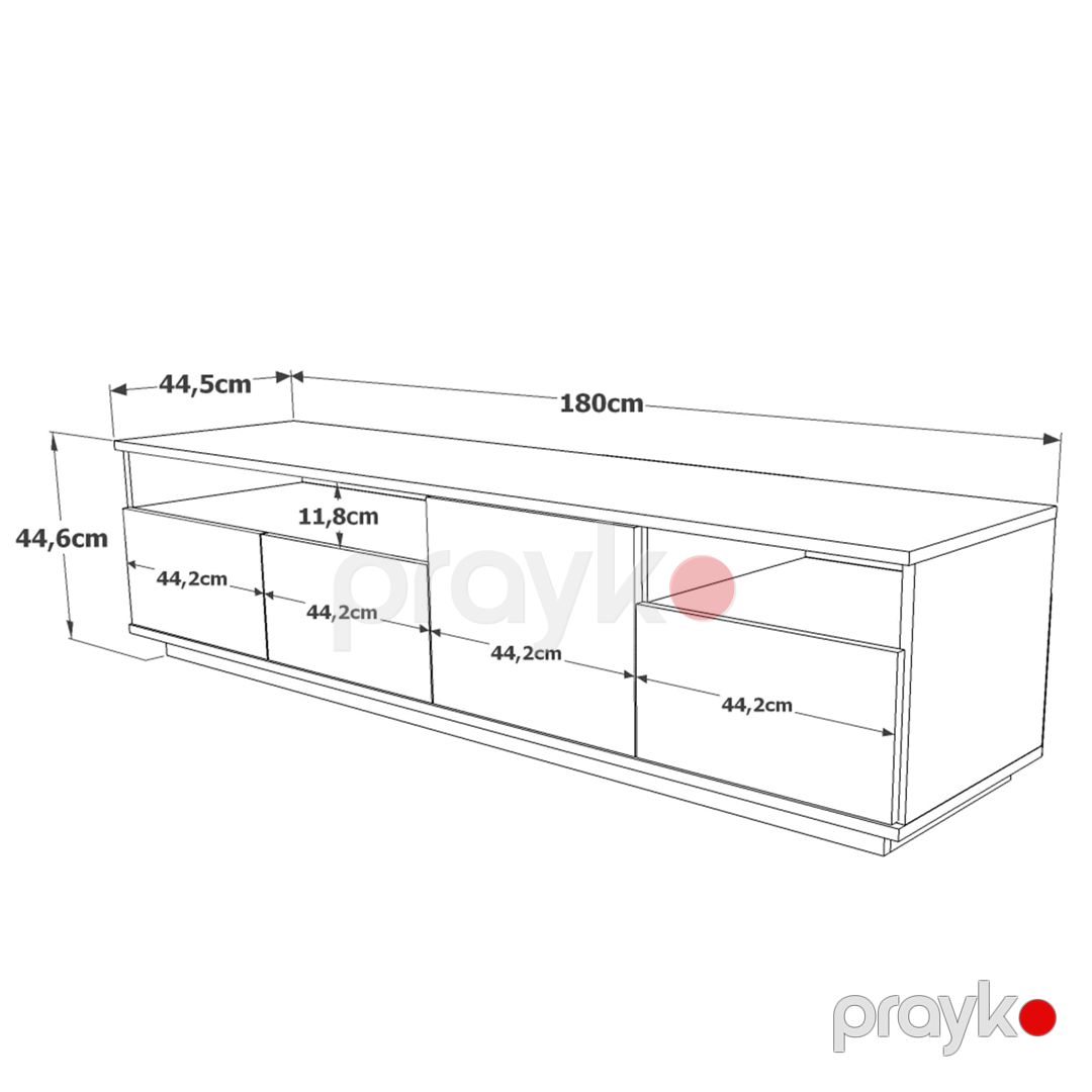 Tv üçün tumba MV13900374, Ldsp, 44.6x180x44.5 sm — Mallar, Bakı (3)