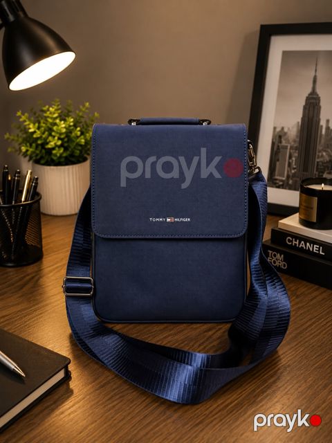 Kross-bodi çanta kişilər üçün 77528889, göy, poliester, 15x20 sm — Bakı