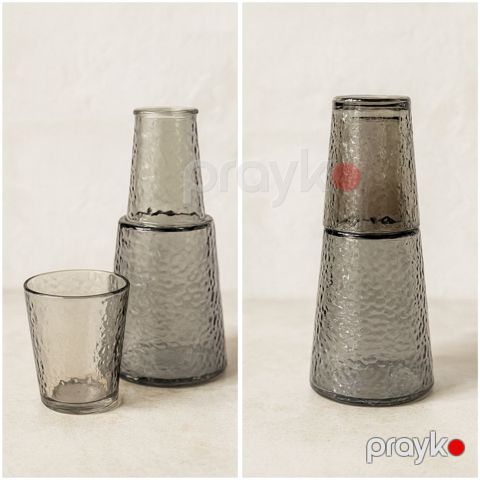 Qrafin və stəkan dəsti 2754905, şüşə, boz, 1000 ml, 2 əşya — Bakı