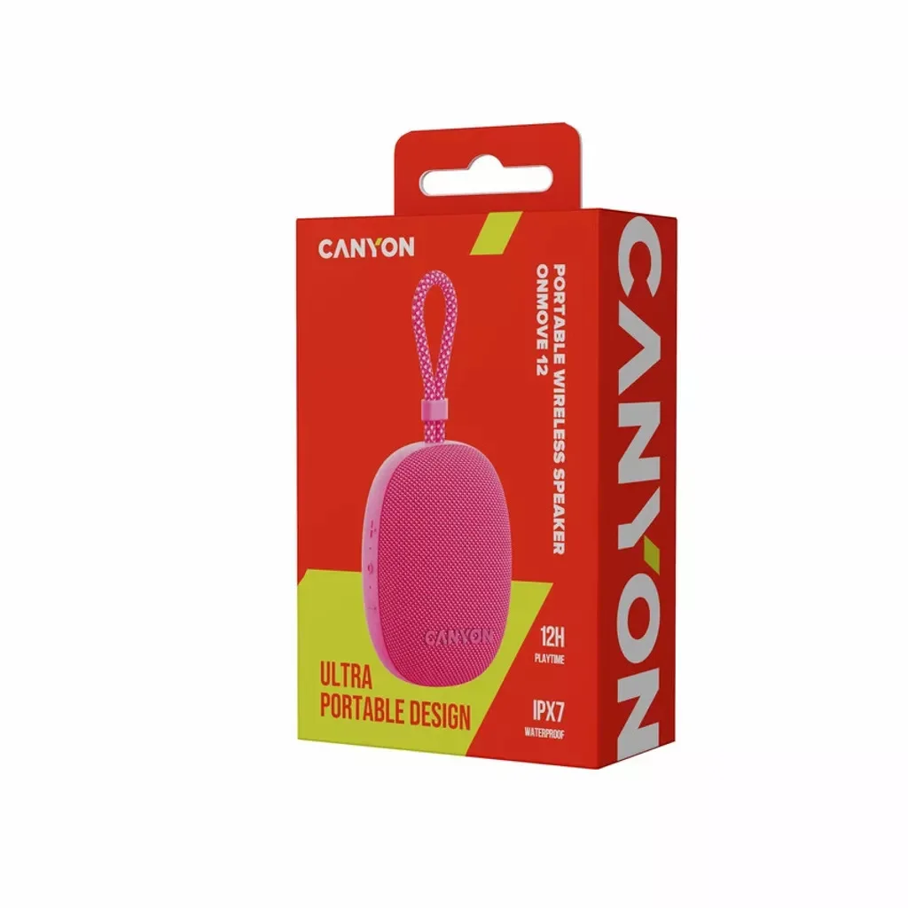 Portativ Dinamik Canyon OnMove 12 IPX7 TWS 5W Pink — Mallar, Bakı (4)