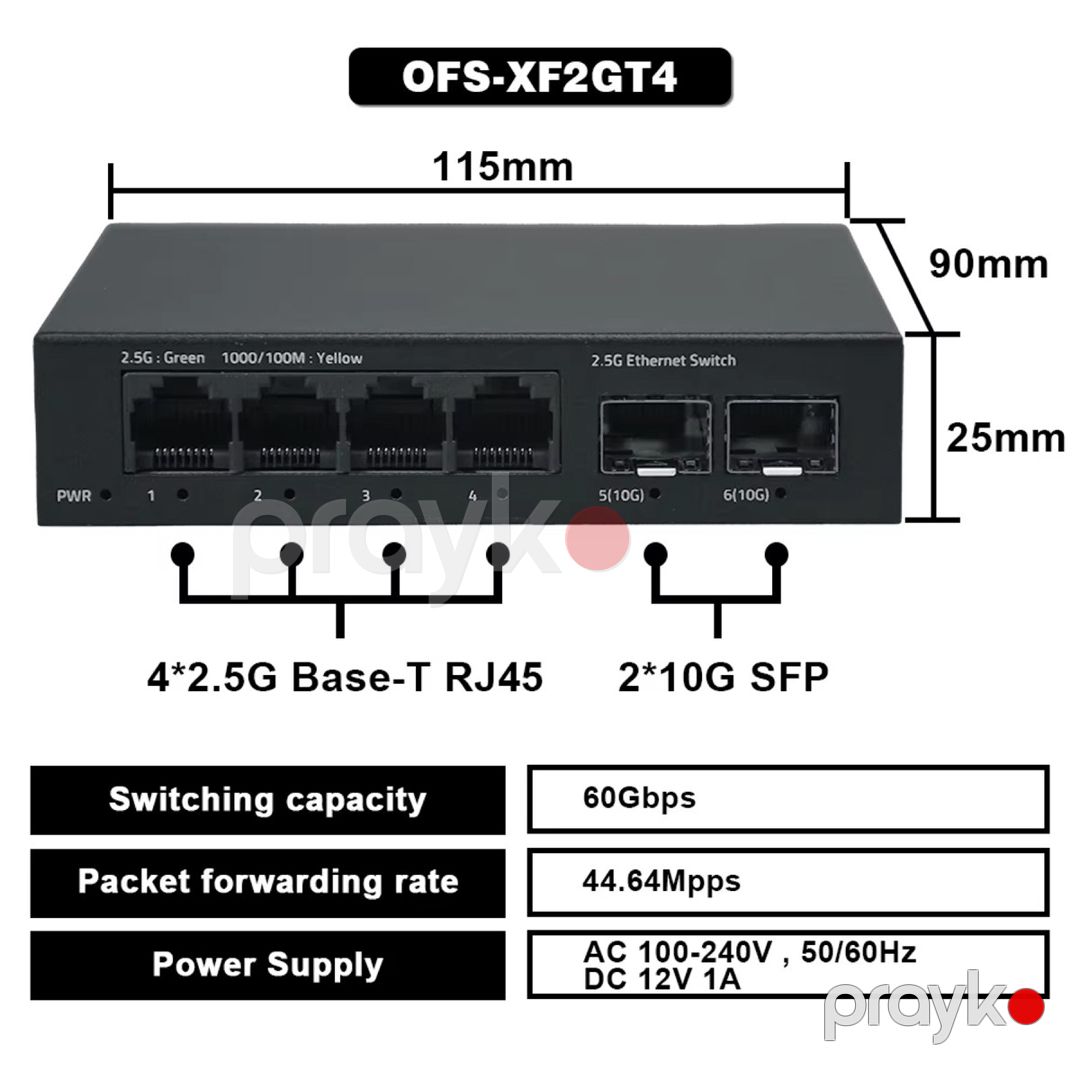 2.5G + 10G Fiber Ethernet Switch — Şəbəkə və server avadanlığı, Bakı (3)
