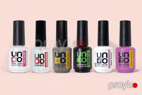 Manikür üçün dəst Uno (Baza 16 ml + Üst qat 16 ml + Praymer 16 ml) — Bakı