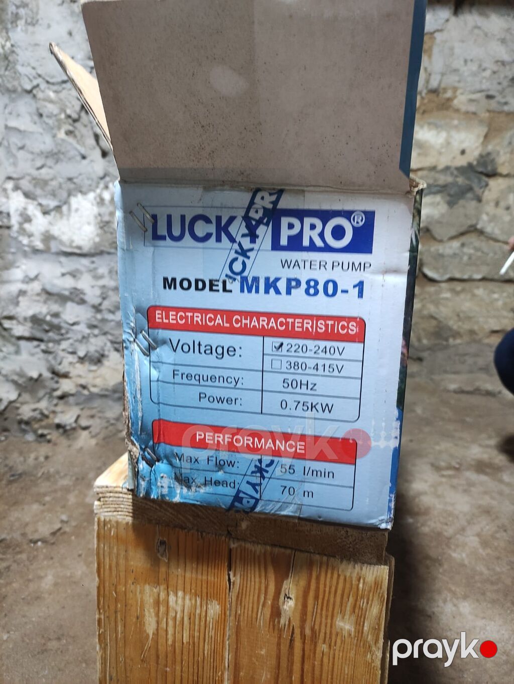 Lucky Pro MKP80-1 su nasosu Texniki göstəricilər: - Brend/model — Su nasosu, Digah (3)