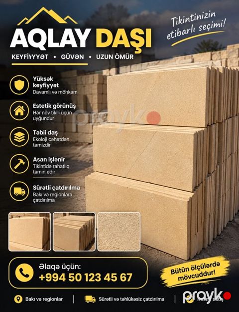 Aqlay daşı – tikintinizin etibarlı seçimi Məhsulun xüsusiyyətləri — Bakı