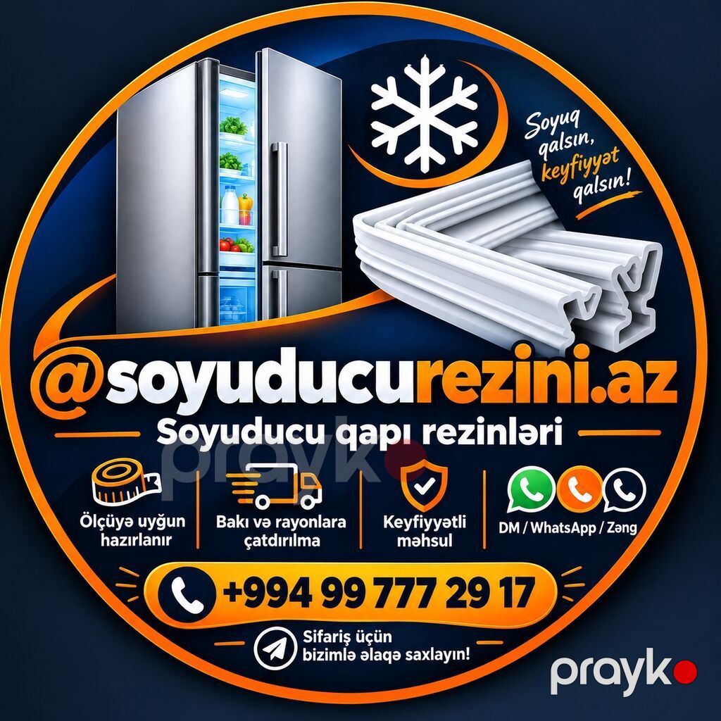 Soyuducu qapı rezinlərinin satışı Müxtəlif model və ölçülərə uyğun — Pəncərələr, qapılar, balkonlar, Bakı (3)