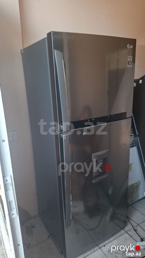 İşlənmiş 2 qapılı LG Soyuducu Satılır, rəng - Boz, Dispenserli — Bakı