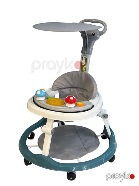 Yerimə arabası Hello Kids, boz/mavi, 6-12 ay — Bakı