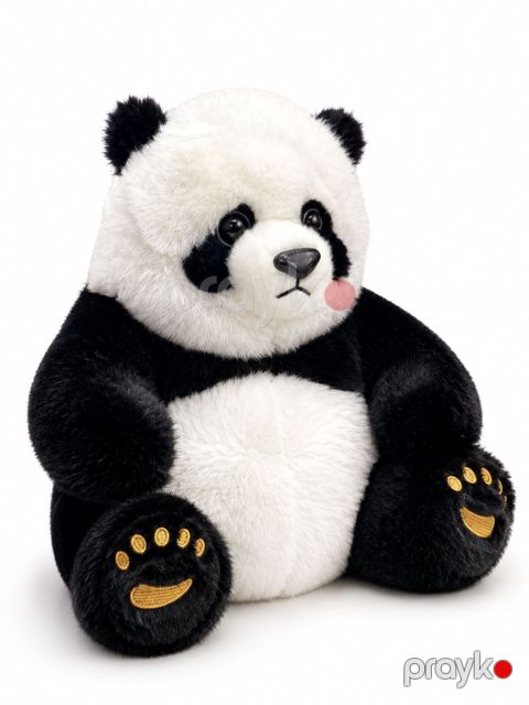 Yumşaq oyuncaq Panda PH012, peluş, ağ/qara, 45 sm — Bakı