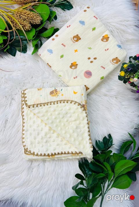 Uşaq üçün pled OP-468, muslim, bej, 100x120 sm — Bakı