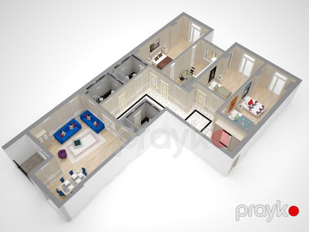 Satılır 4 otaqlı yeni tikili 217 m² — Mənzil, Bakı (9)
