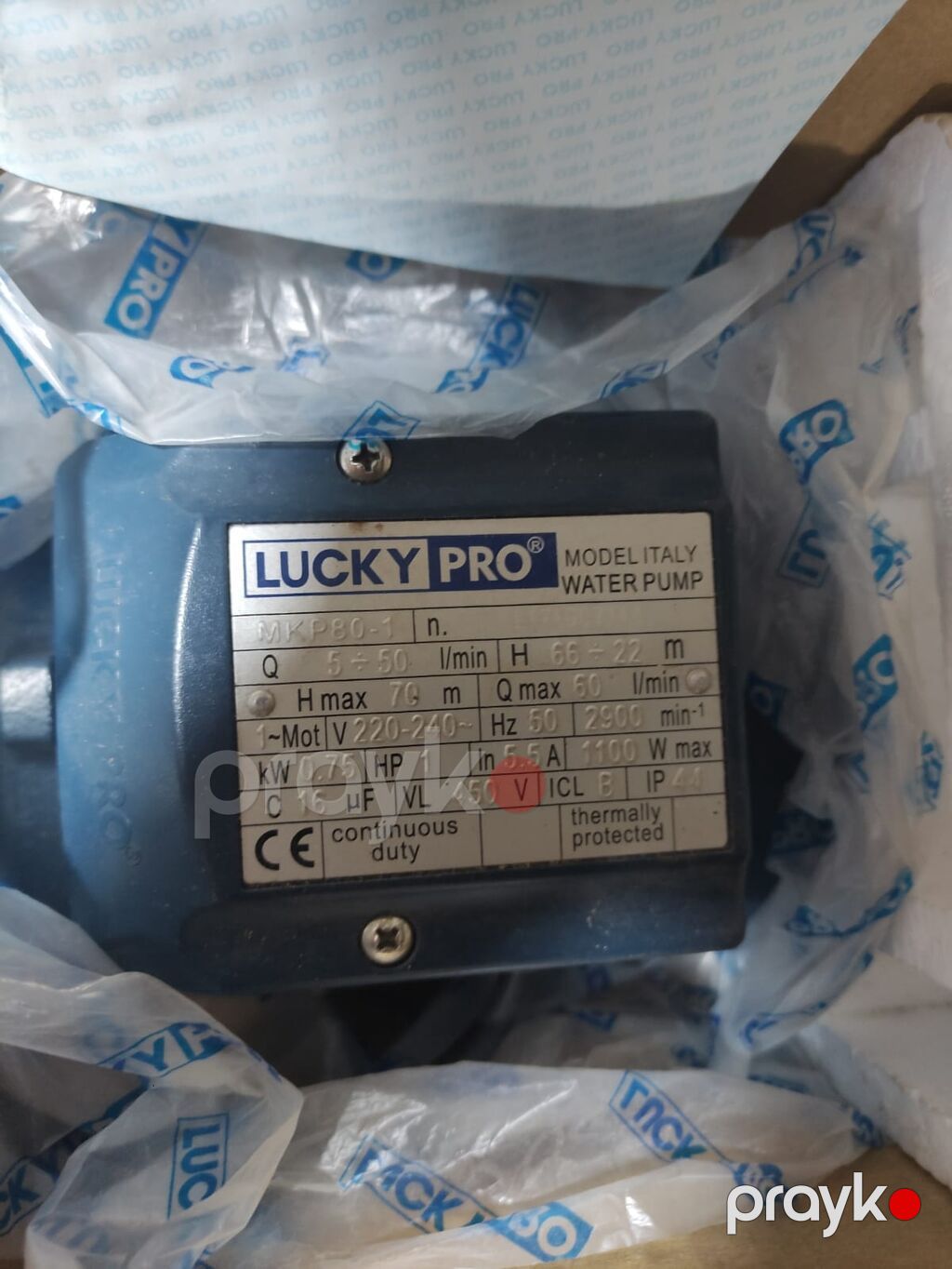 Lucky Pro MKP80-1 su nasosu Texniki göstəricilər: - Brend/model — Su nasosu, Digah (5)