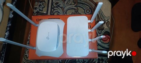İki ədəd Wi‑Fi router dəsti. 1) TP-Link router - 2 ədəd xarici — Bakı