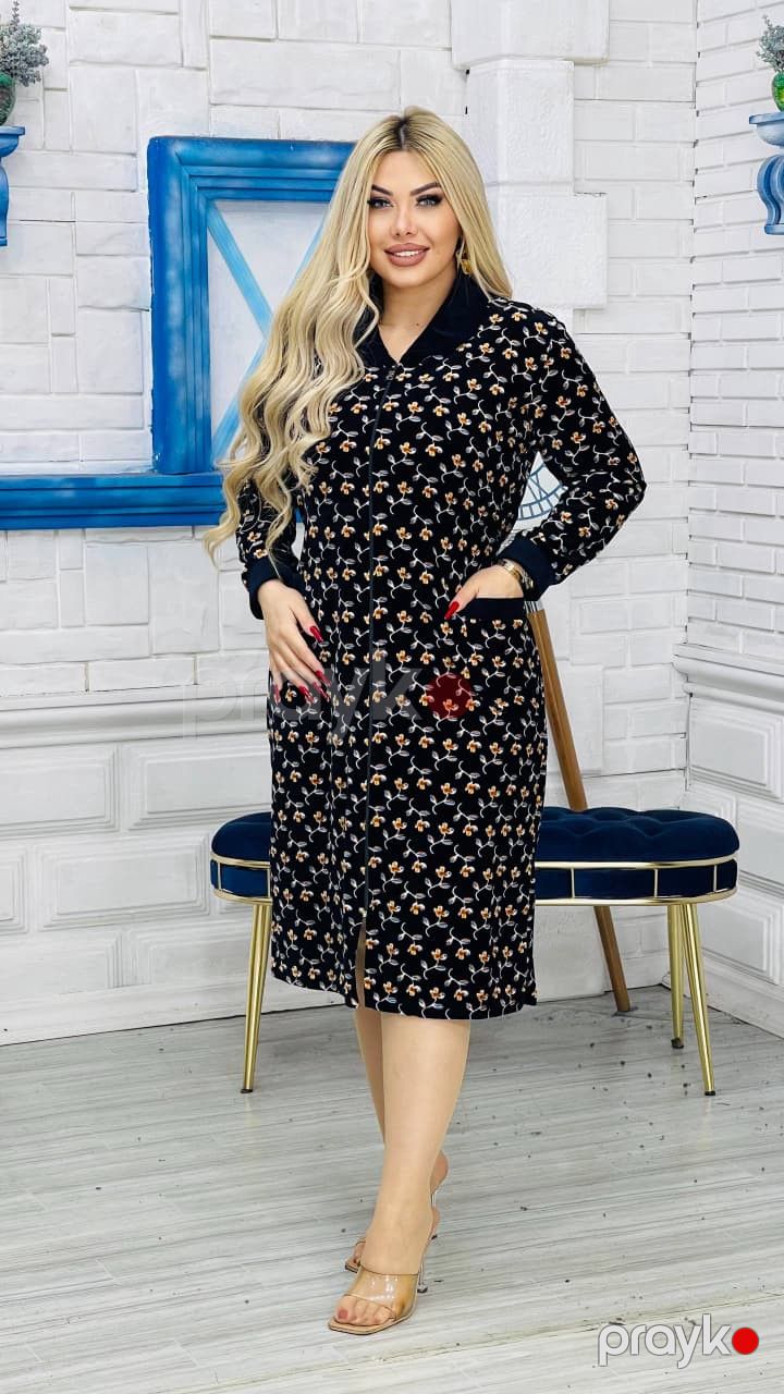 Ev xələti No brand, Qara, Velür, 5XL — Mallar, Bakı (2)