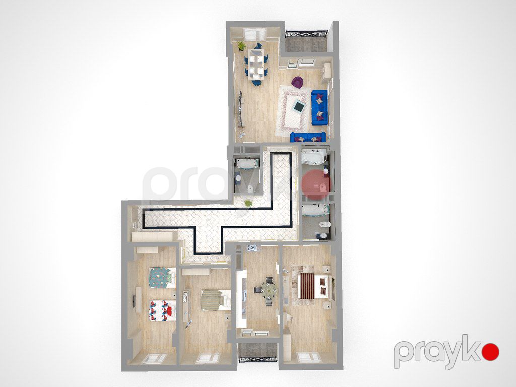 Satılır 4 otaqlı yeni tikili 217 m² — Mənzil, Bakı (6)