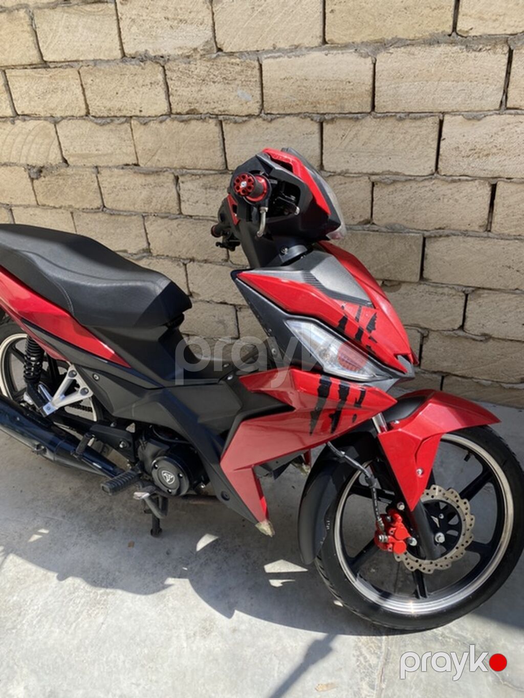 Sport üslubunda şəhər motosikleti/skuter - Rəng: qırmızı-qara — Mopedlər və skuterlər, Sabirabad (6)