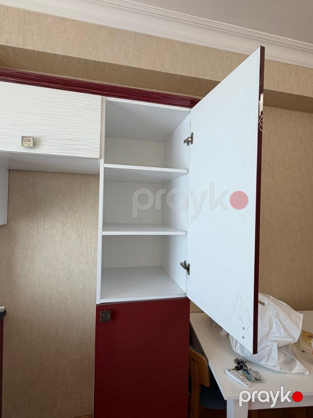 Mətbəx şkafları dəsti - Material: ağ rəngli laminat/MDFlam panellər — Mətbəx mobilyası, Bakı (4)