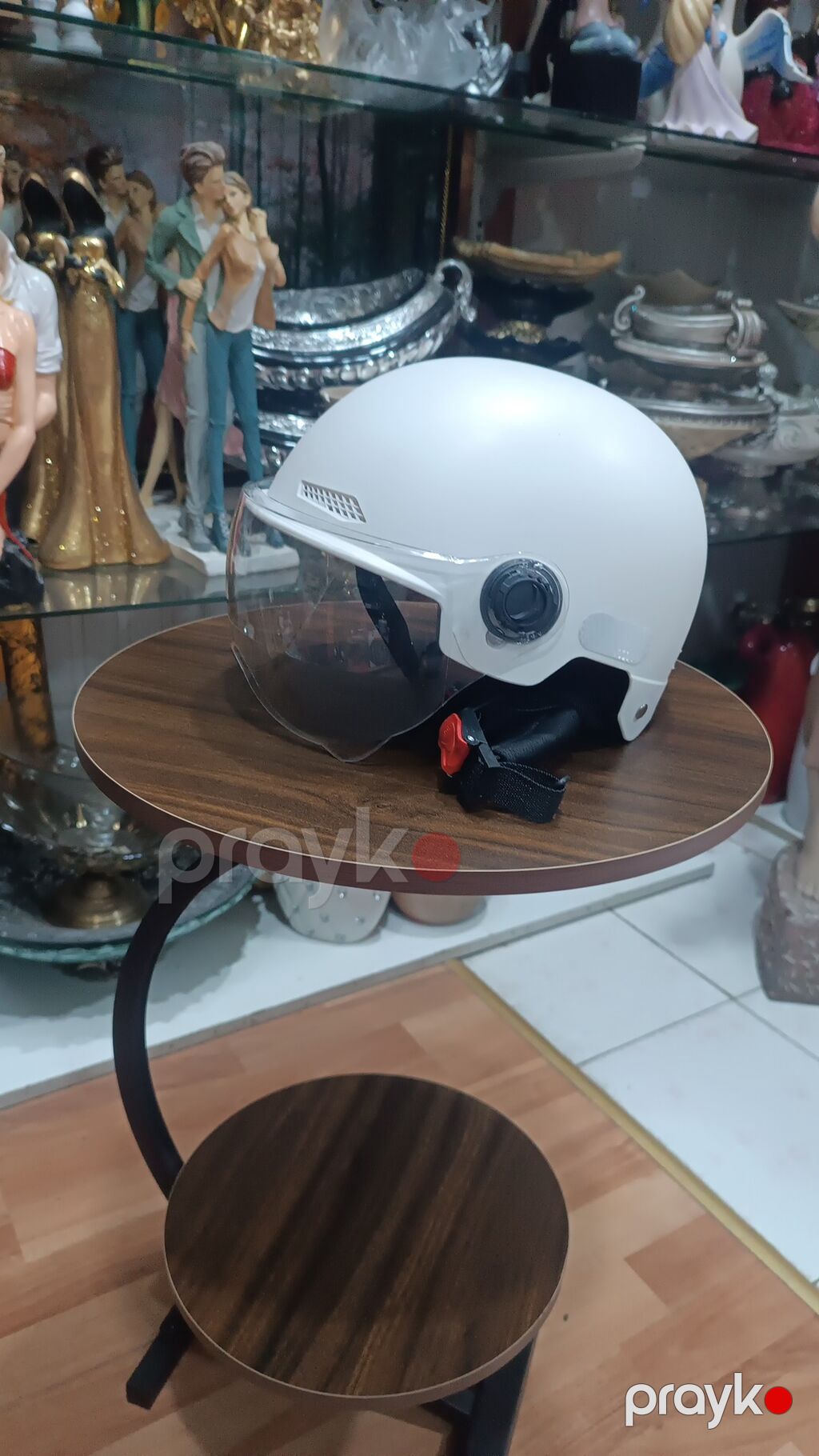 Ağ rəngdə şəhər tipli motosiklet və Skuterlər üçün dəbilqə Hər növ — Motosiklet geyimi, Bakı (5)