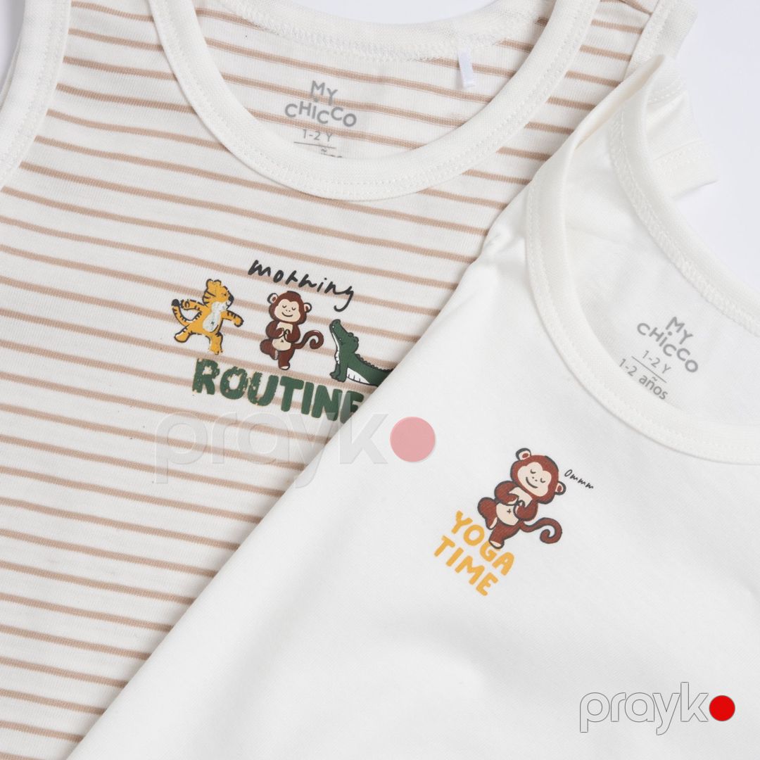 Oğlanlar üçün 2 ədədli mayka dəsti Chicco 9102921000000-30, rəngbərəng, pambıq, ölçü 6 yaş — Mallar, Bakı (3)