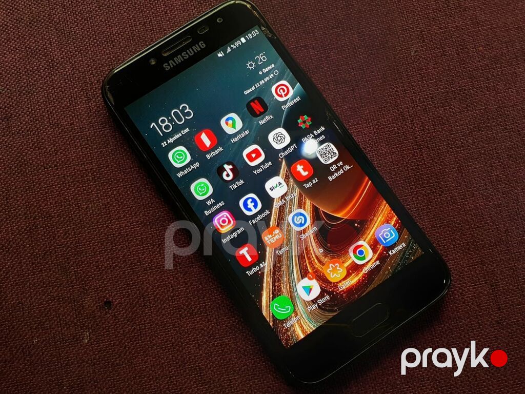 Samsung Galaxy J2 Pro 2018, 16 GB, rəng - Qara, Zəmanət, Düyməli, Sensor — Samsung, Gəncə (2)